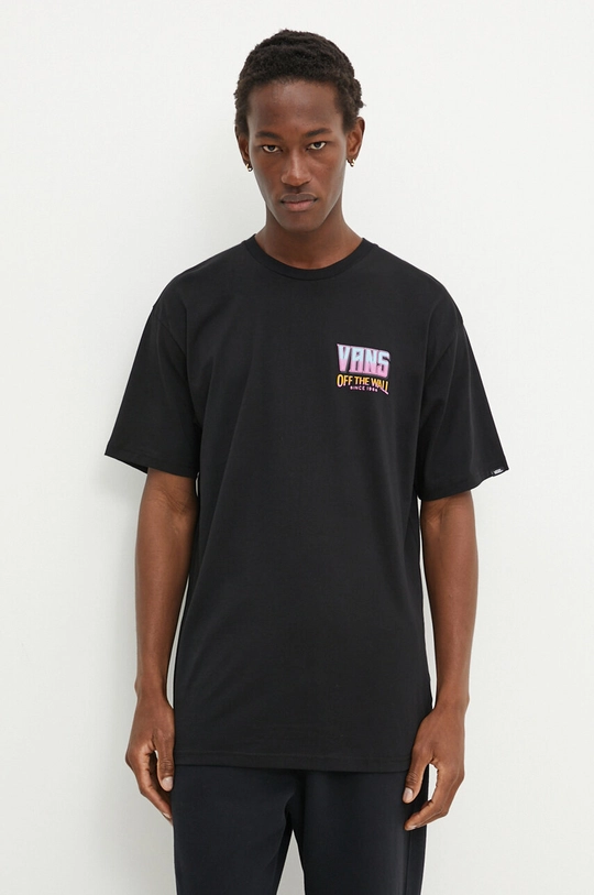 Îmbrăcăminte Vans tricou din bumbac VN000KHUBLK1 negru