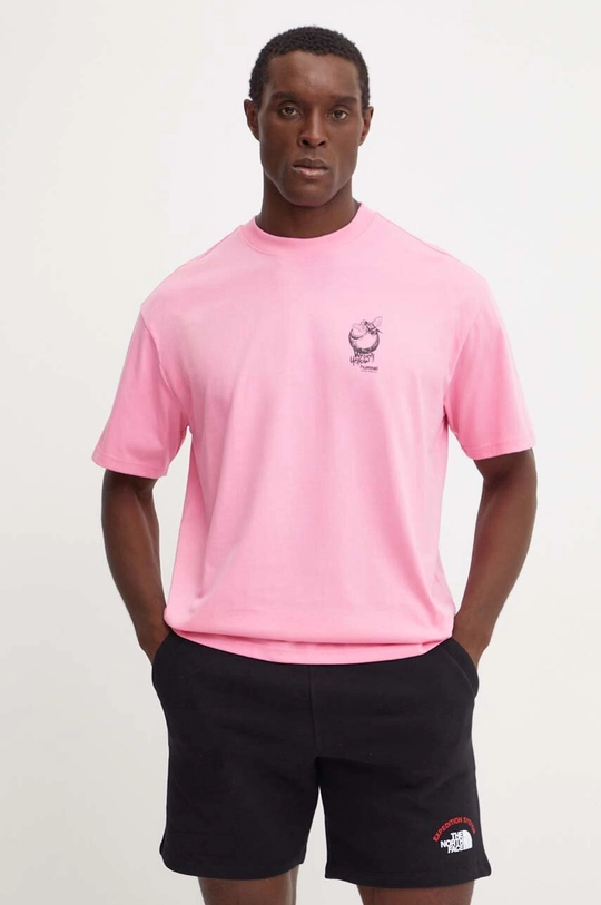 Hummel t-shirt in cotone Hummel x Peanuts 226083 rosa AW24