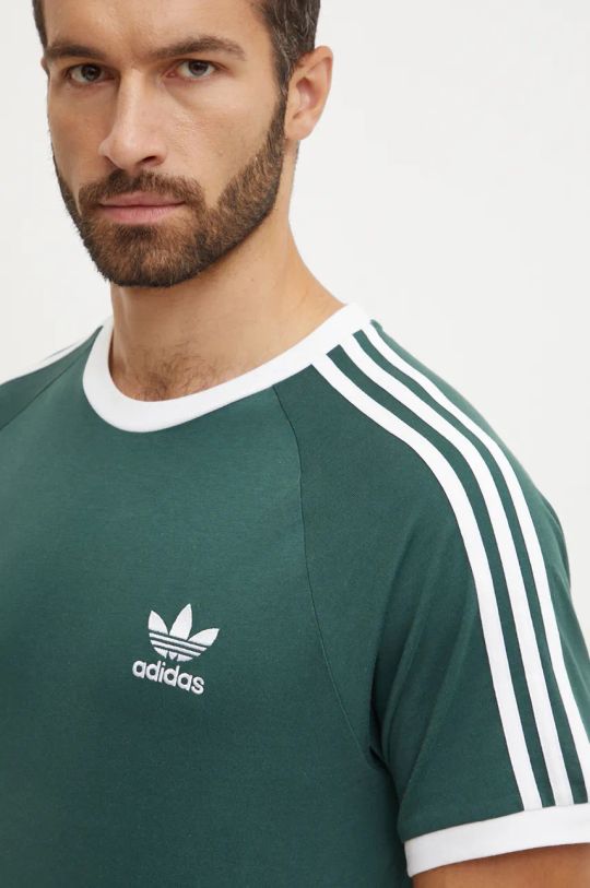 Bombažna kratka majica adidas Originals zelena IY8720