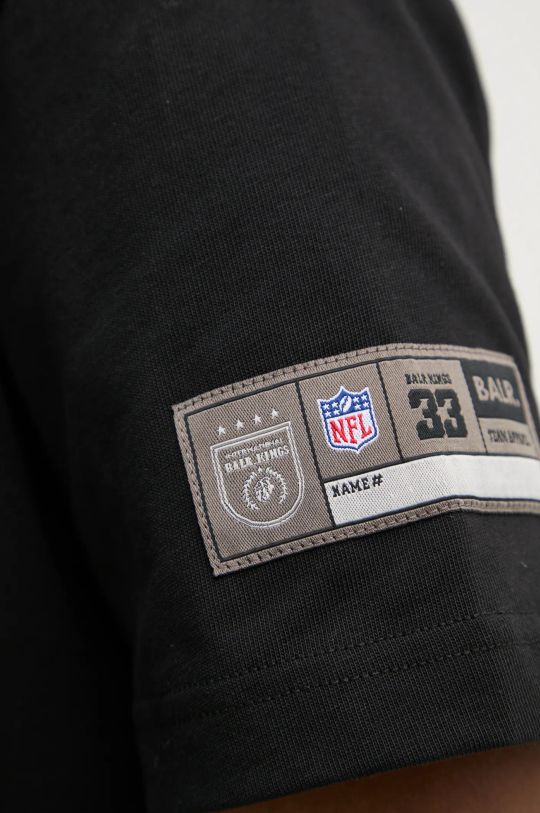 Βαμβακερό μπλουζάκι BALR. NFL x BALR. B1112.1277 μαύρο