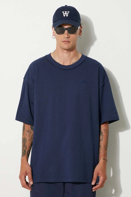 Vans cotton t-shirt Premium Classics LX cotton navy VN000GBYLKZ1