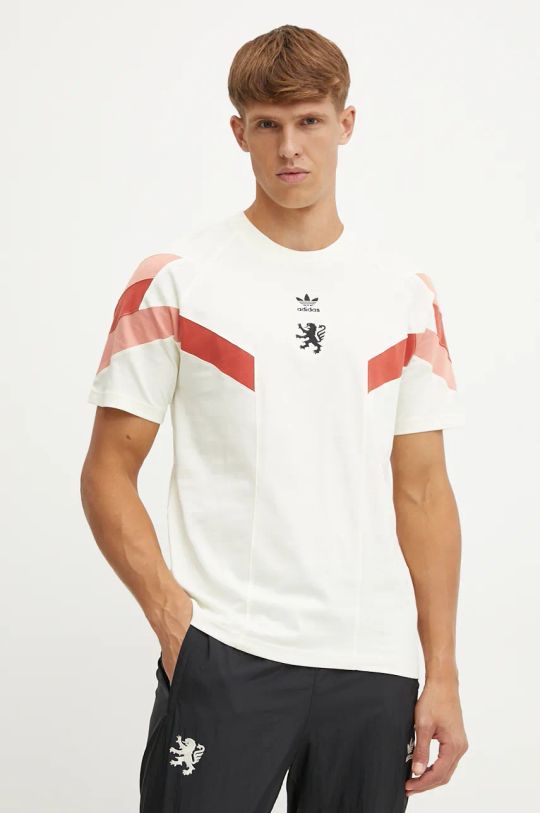 Футболка adidas Originals Olympique Lyon хлопок бежевый IS6489