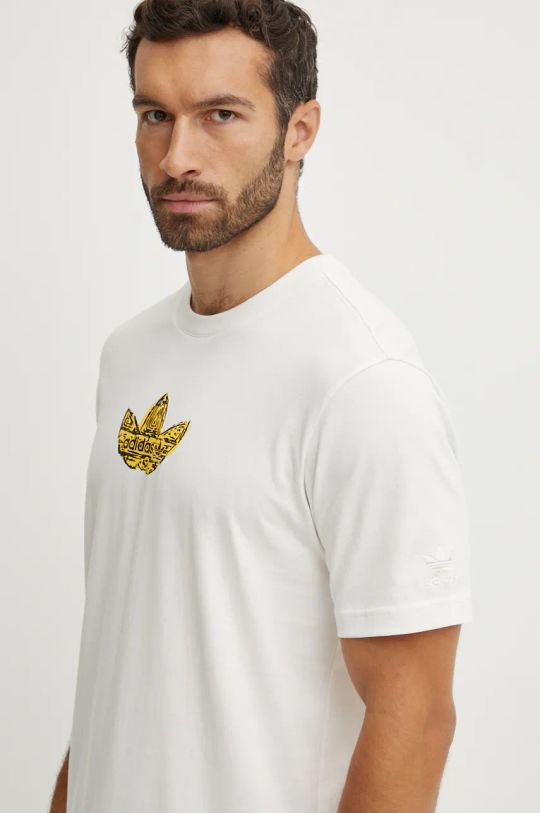 Βαμβακερό μπλουζάκι adidas Originals λευκό IX6738