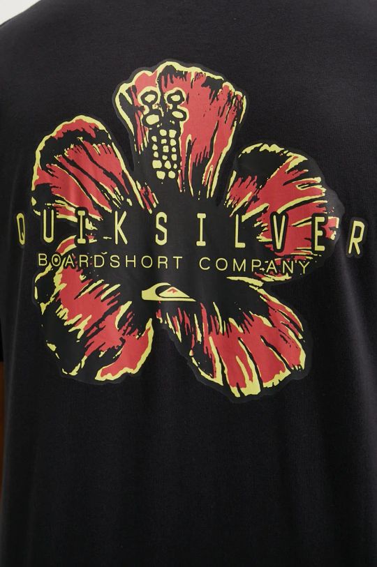 Quiksilver tricou Hibiscus Pop negru EQYZT07918