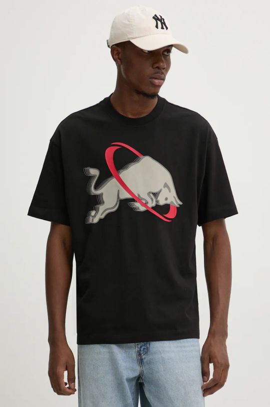 HUGO t-shirt in cotone x RACING BULLS rilassato nero 50530066