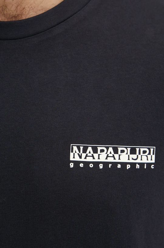 Napapijri t-shirt bawełniany S-Linth NP0A4I390411 czarny