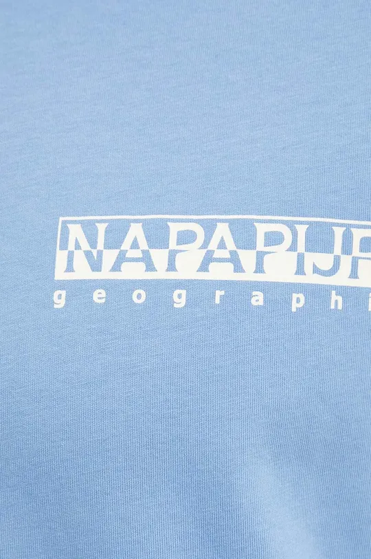 Бавовняна футболка Napapijri S-Mele NP0A4IN4I821 блакитний
