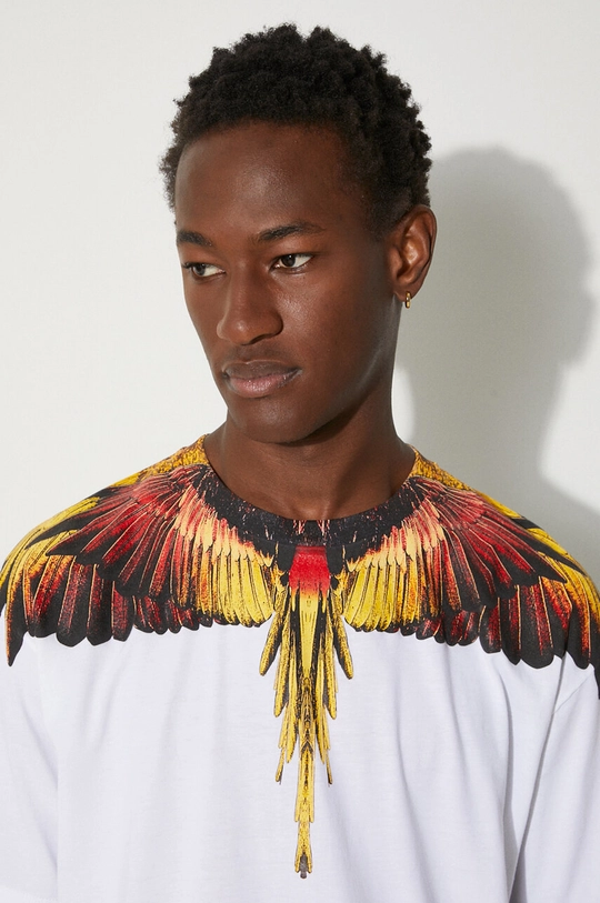 Βαμβακερό μπλουζάκι Marcelo Burlon Icon Wings Basic Tee CMAA056F24JER0010125 λευκό