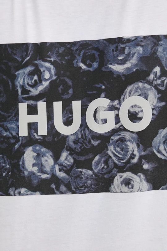 Βαμβακερό μπλουζάκι HUGO 50523999 λευκό