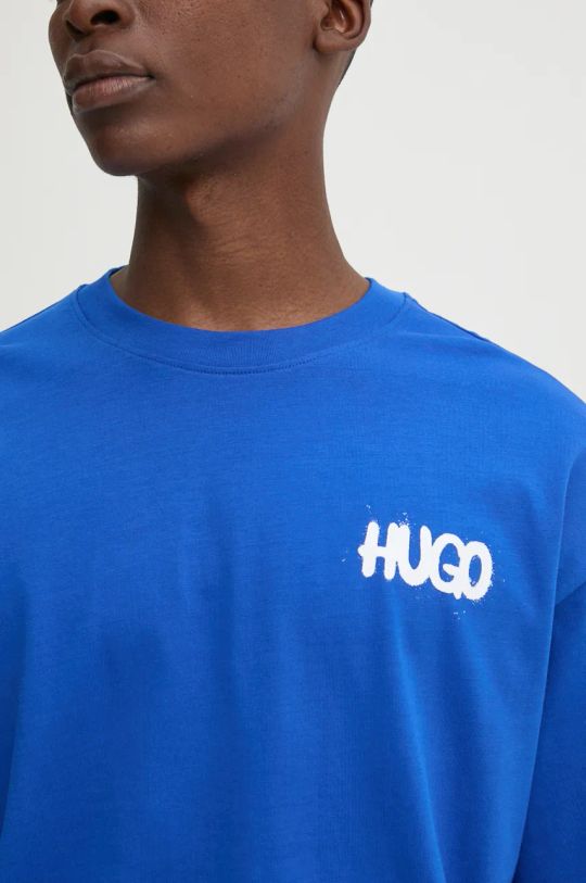 Bavlnené tričko Hugo Blue 50532295 modrá