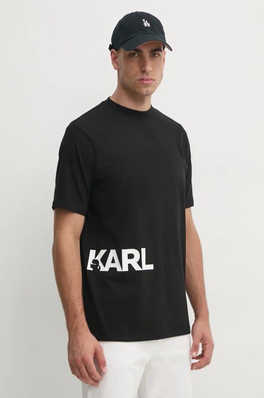 Îmbrăcăminte Karl Lagerfeld tricou din bumbac 544225.755440 negru