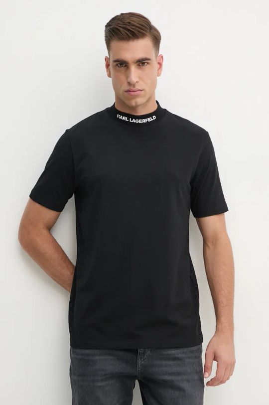 Karl Lagerfeld t-shirt tessuto elasticizzato nero 544221.755156