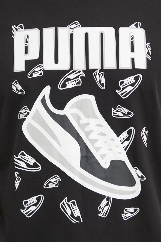 Βαμβακερό μπλουζάκι Puma 683209 μαύρο