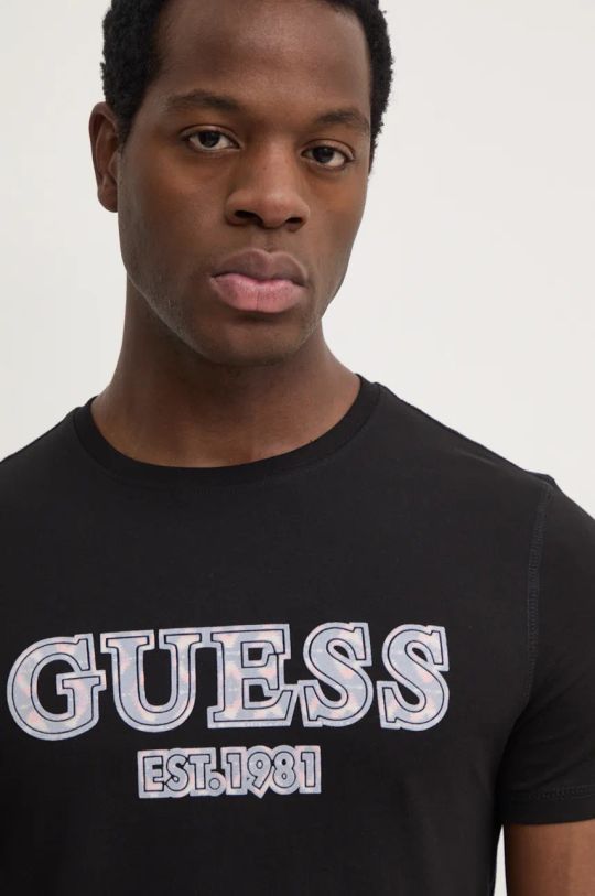 Guess t-shirt bawełniany czarny M4BI45.I3Z14