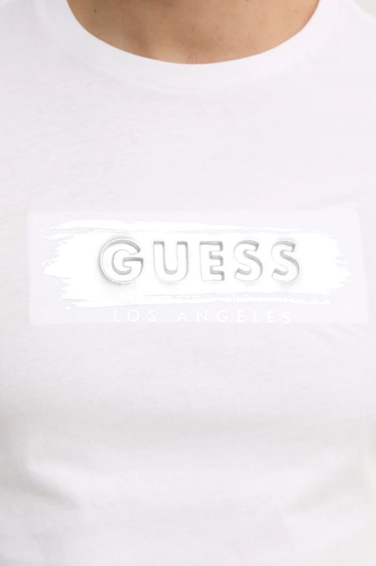 Памучна тениска Guess M4BI61.K9RM1 бял