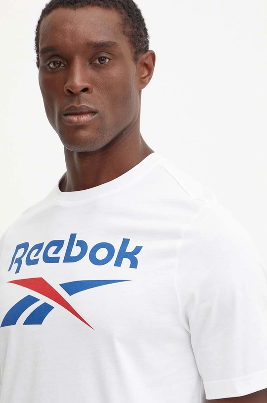 Reebok t-shirt bawełniany biały 100071175