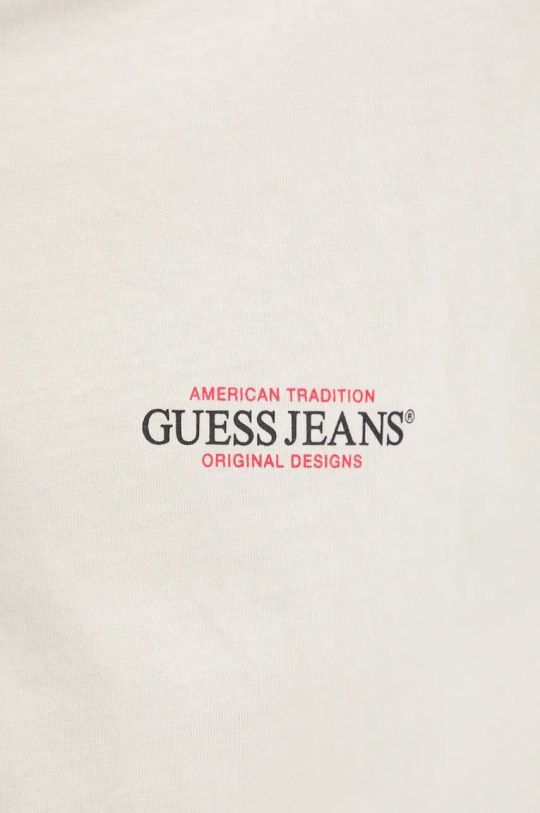 Памучна тениска Guess Jeans M4BI75.K8FQ4 бежов