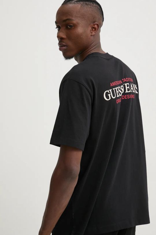 Guess Jeans tricou din bumbac print negru M4BI75.K8FQ4