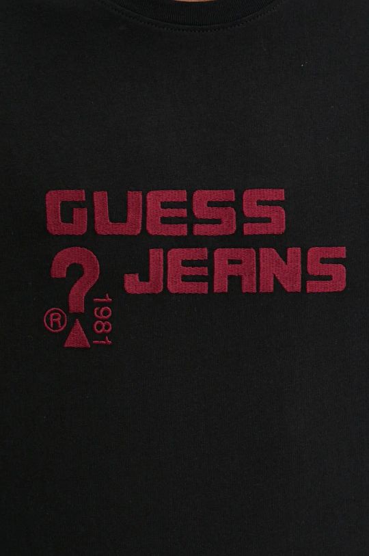 Памучна тениска Guess Jeans M4BI76.K8HM0 черен