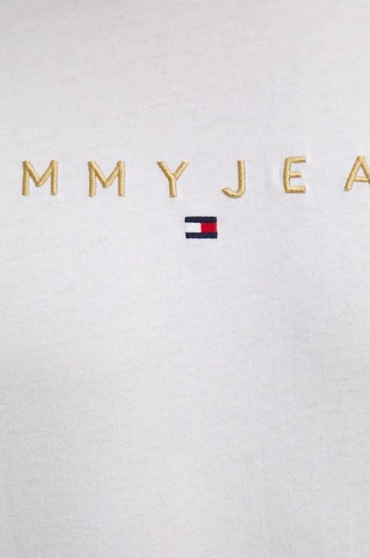 Bavlněné tričko Tommy Jeans DM0DM19694 bílá