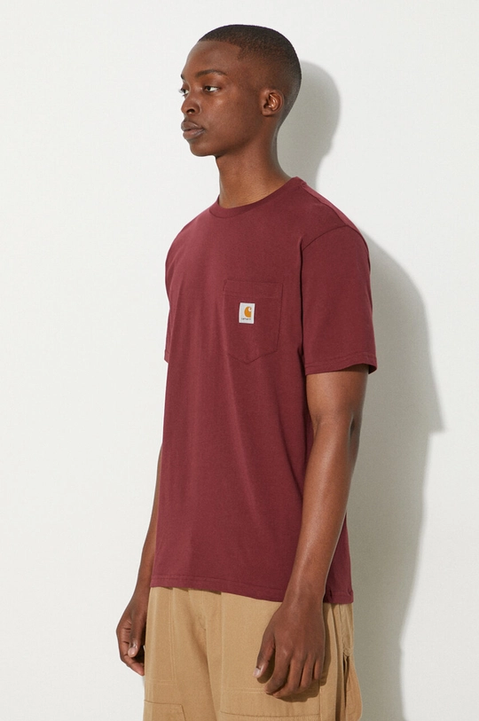 Carhartt WIP cotton t-shirt S/S Pocket maroon I030434.2BYXX