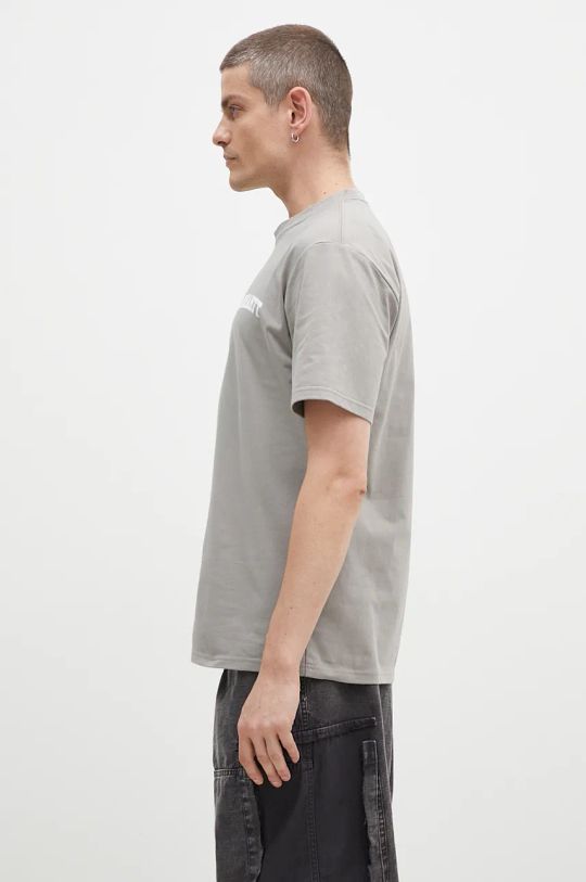 Carhartt WIP t-shirt in cotone S/S University Script I034852.2DFXX grigio AW24