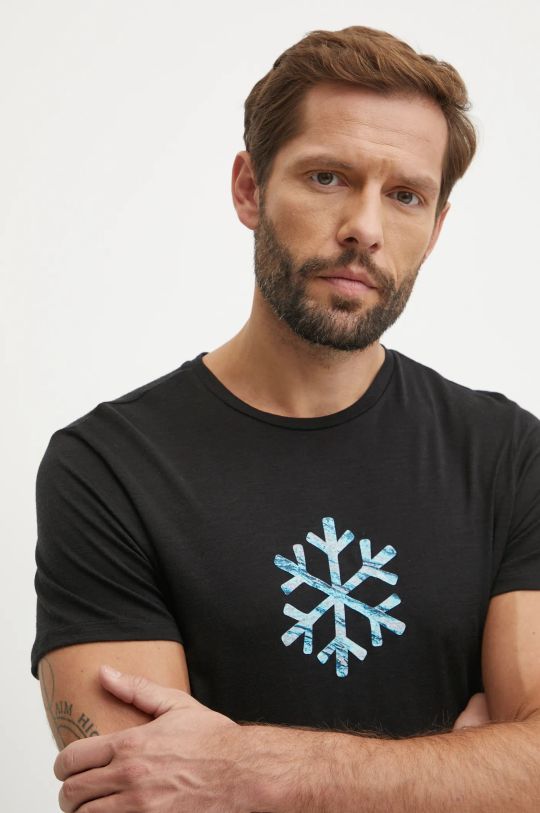 Icebreaker t-shirt sportowy Icebreaker x Protect Our Winters czarny IB0A572N0011