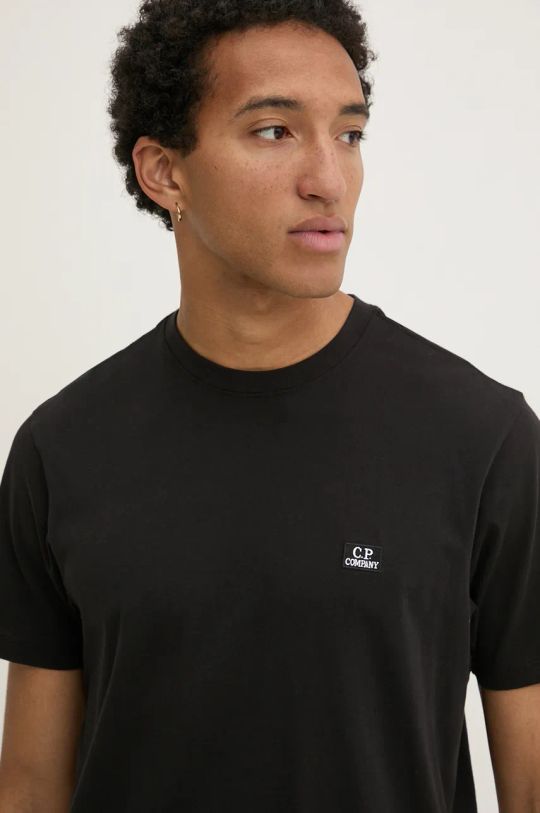 C.P. Company t-shirt in cotone semplice nero 17CMTS031A005100W