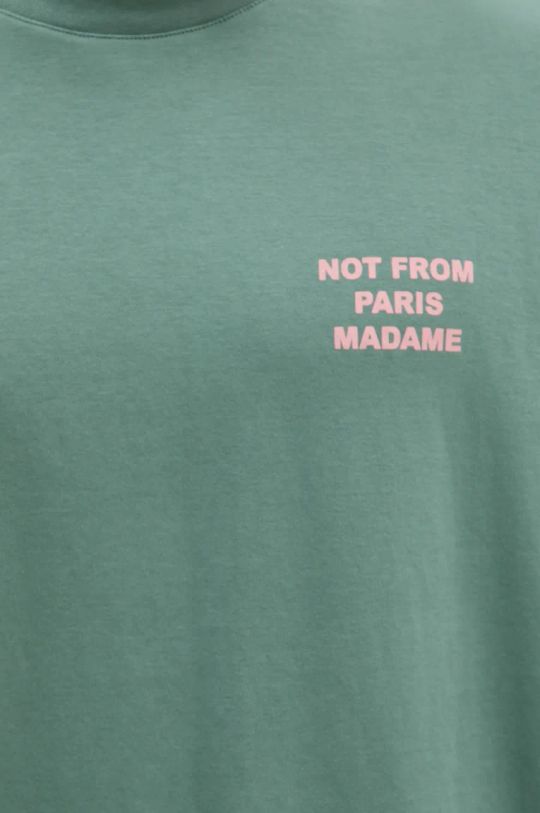 Bavlněné tričko Drôle de Monsieur Le T-Shirt Slogan E.TS203.CO002.DGN zelená