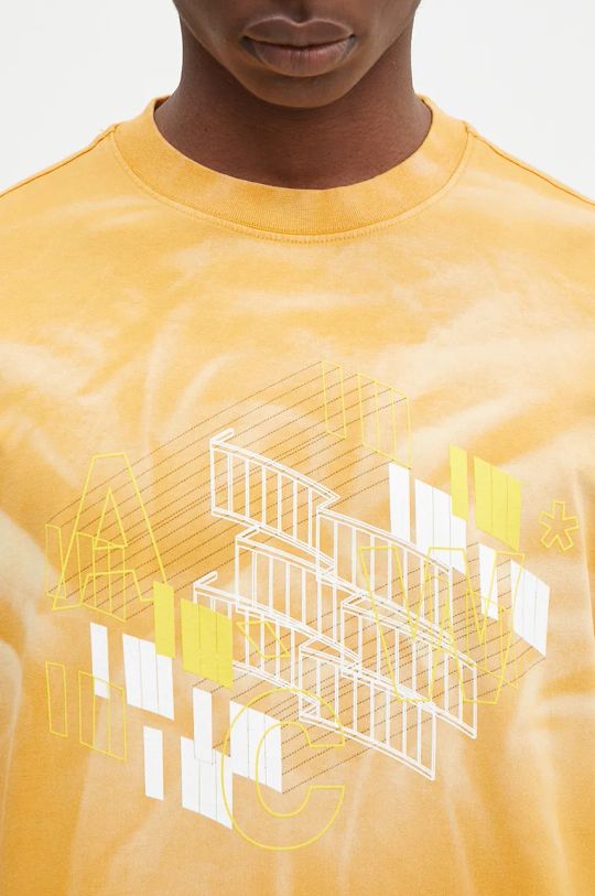 A-COLD-WALL* t-shirt in cotone Schematic giallo ACWMTS198