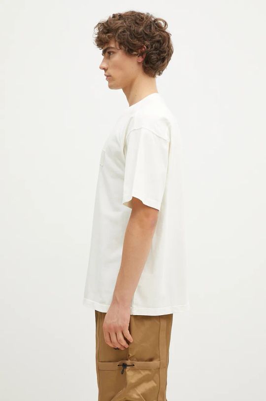 Bavlnené tričko Norse Projects Simon Loose Organic Heavy Jersey N Patch N01.0667.0957 béžová AW24