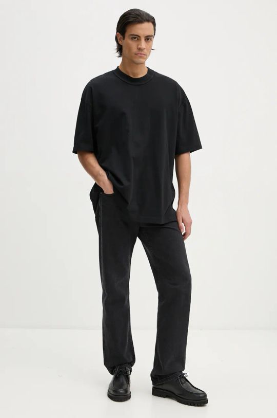 AllSaints t-shirt in cotone ISAC SS CREW M024JB nero AW24