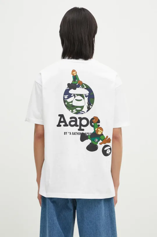 Abbigliamento AAPE t-shirt in cotone Aaper AAPTEM1574XXN bianco