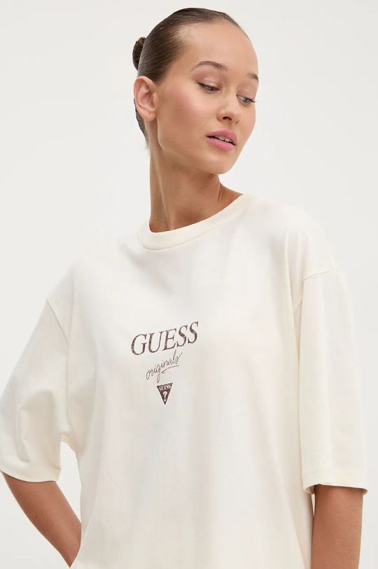 Guess Originals t-shirt bawełniany beżowy M4BI15.K8FQ4