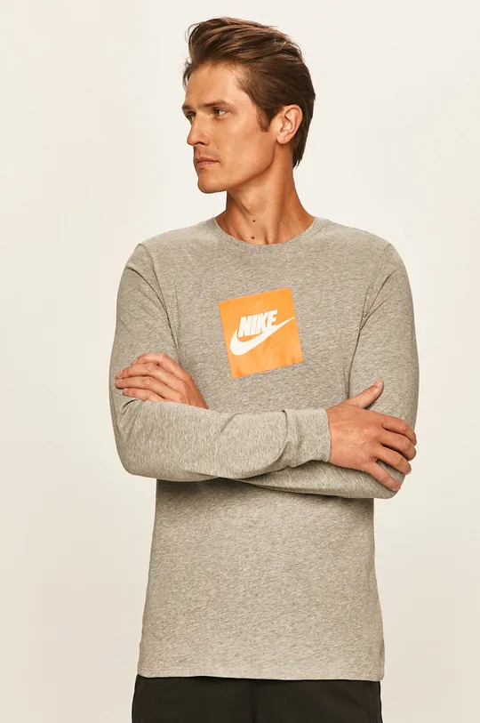sivá Nike - Pánske tričko s dlhým rukávom Pánsky