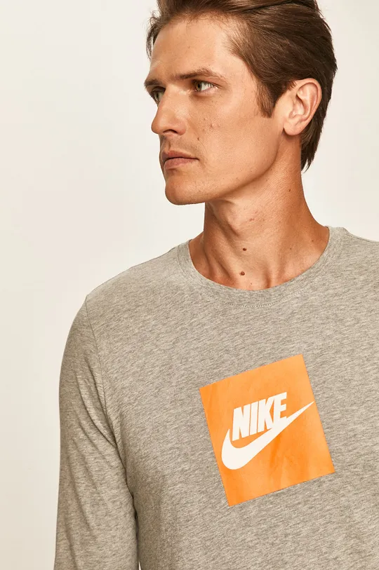 sivá Nike - Pánske tričko s dlhým rukávom