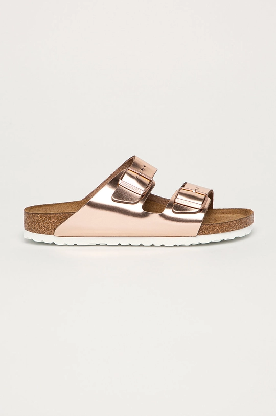 ροζ Birkenstock - Δερμάτινες παντόφλες Arizona Γυναικεία