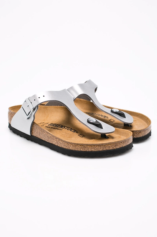 Žabky Birkenstock Gizeh Bs stříbrná