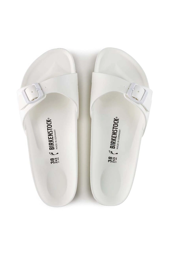 alb papuci Birkenstock Madrid EVA White Narrow Fit