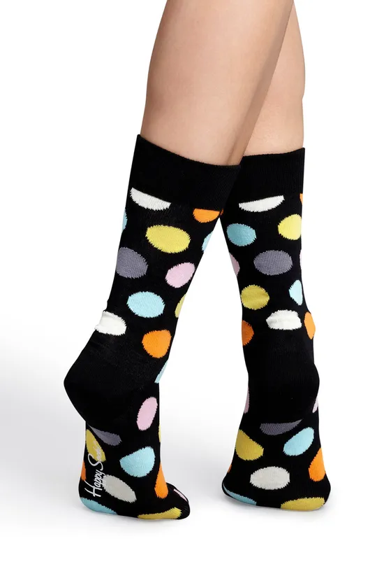 Happy Socks - Κάλτσες Big Dot D μαύρο