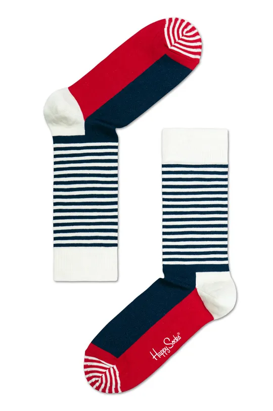 crna Happy Socks - Sokne Half Stripe Muški