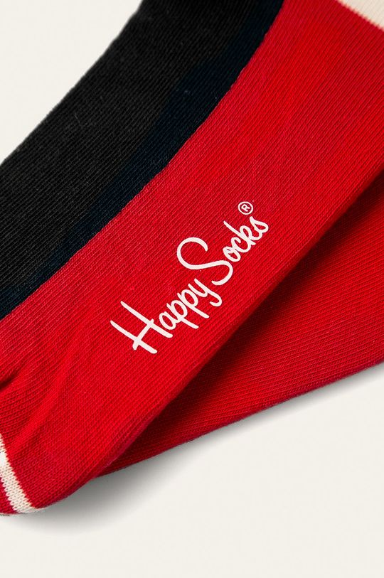 Happy Socks - Skarpetki Half Stripe biały