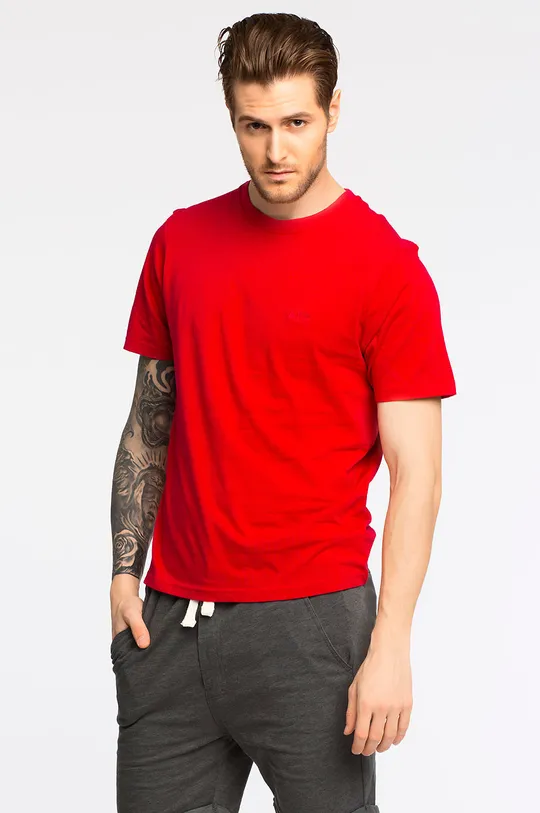 κόκκινο Βαμβακερό μπλουζάκι Lee Cooper Ανδρικά