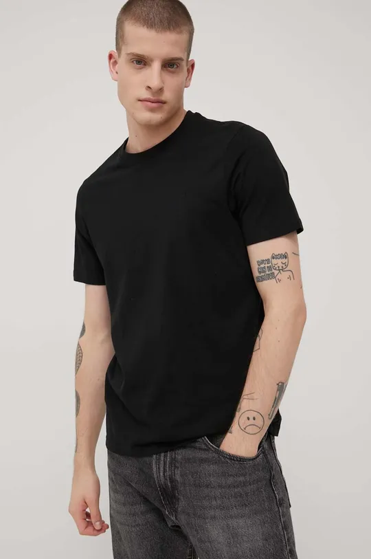 Bavlnené tričko Lee Cooper čierna