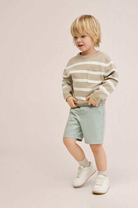 béžová Dětský bavlněný svetr Mango Kids Cooper Chlapecký
