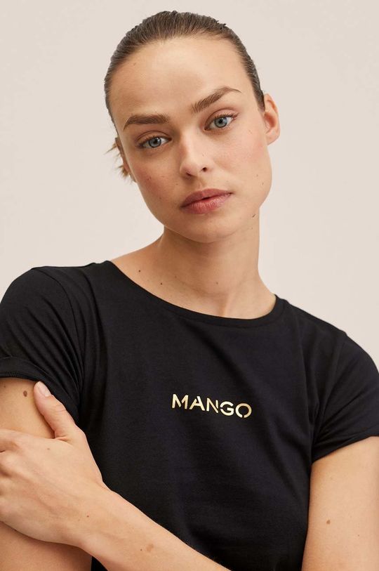 Bavlněné tričko Mango Pstmng Dámský