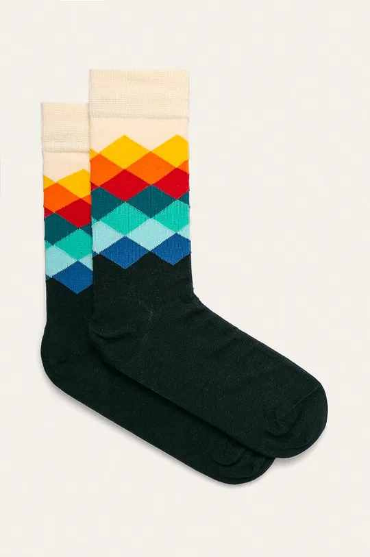 biela Happy Socks - Ponožky Faded Diamond Dámsky