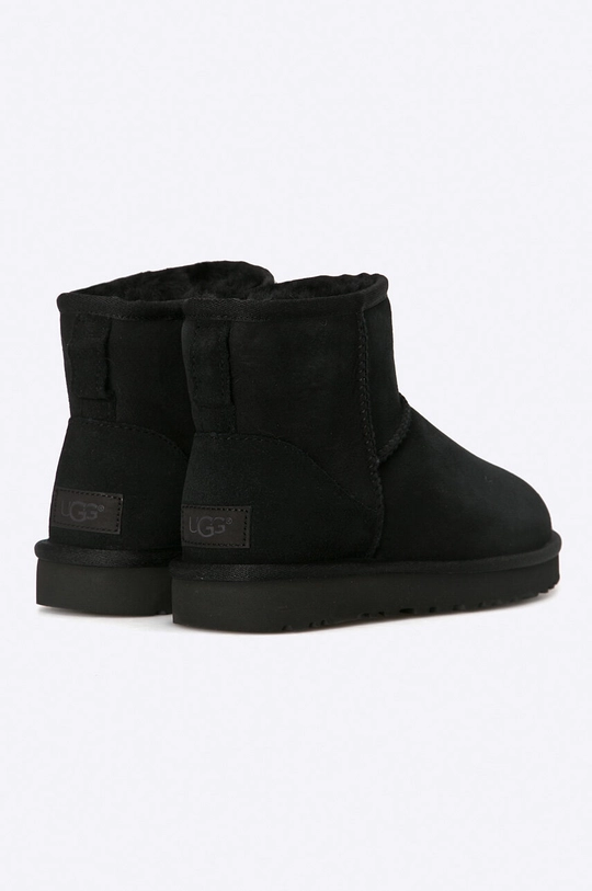 black UGG suede snow boots