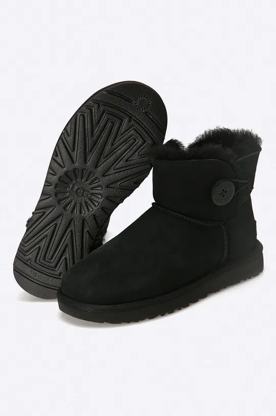 Cipele za snijeg od brušene kože UGG Mini Bailey Button II Ženski