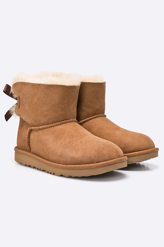 UGG - Полусапожки dziecięce Mini Bailey Bow II бежевый